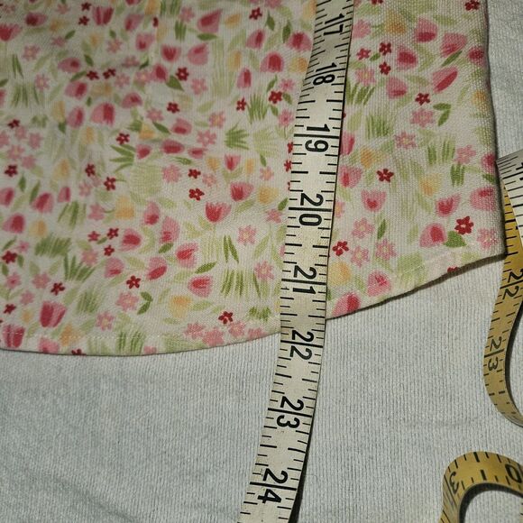 Talbots Women's Small Button Up Floral Spring Tulips 3/4 Sleeve Bow Cuff Fairy - Picture 6 of 6